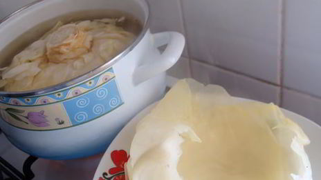 капустный шницель с грибами и овощами