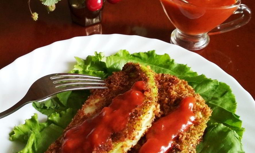Рецепт капустного шницеля с томатным соусом