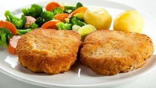 Картофельно-мясные шницели
