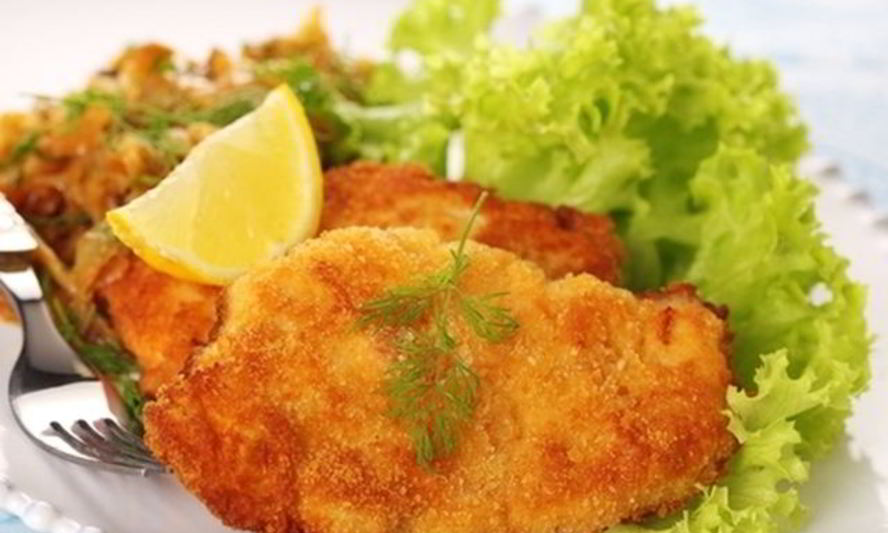 Рецепт хрустящего свиного шницеля