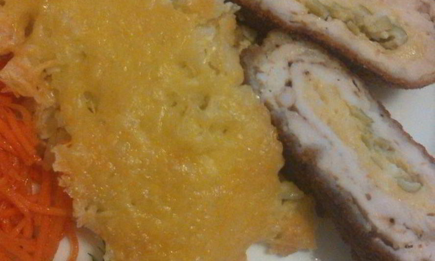 Рецепт куриного шницеля с рисовой запеканкой