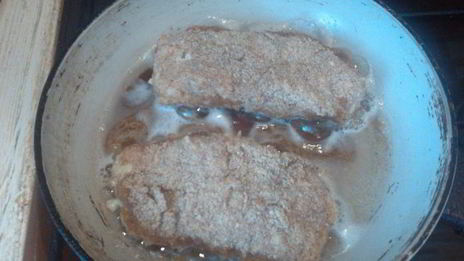 куриный шницель с рисовой запеканкой