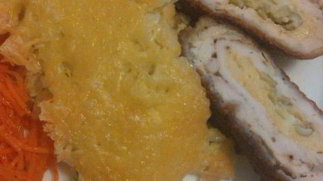 куриный шницель с рисовой запеканкой