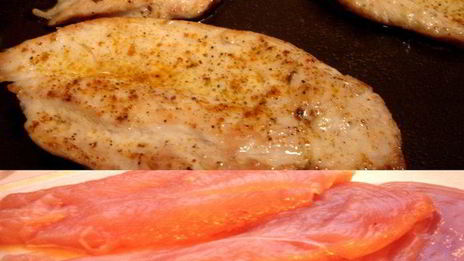 куриные шницели с яблоками и чоризо