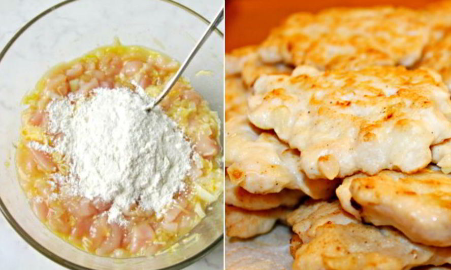 Рецепт рубленых шницелей из курицы с сыром