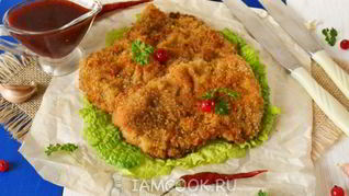 Шницель из свинины в духовке