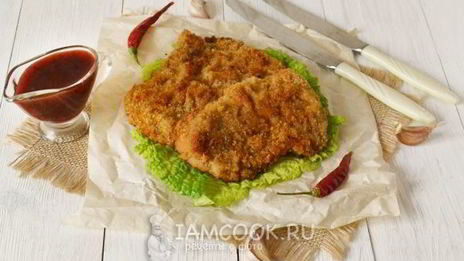 шницель из свинины в духовке