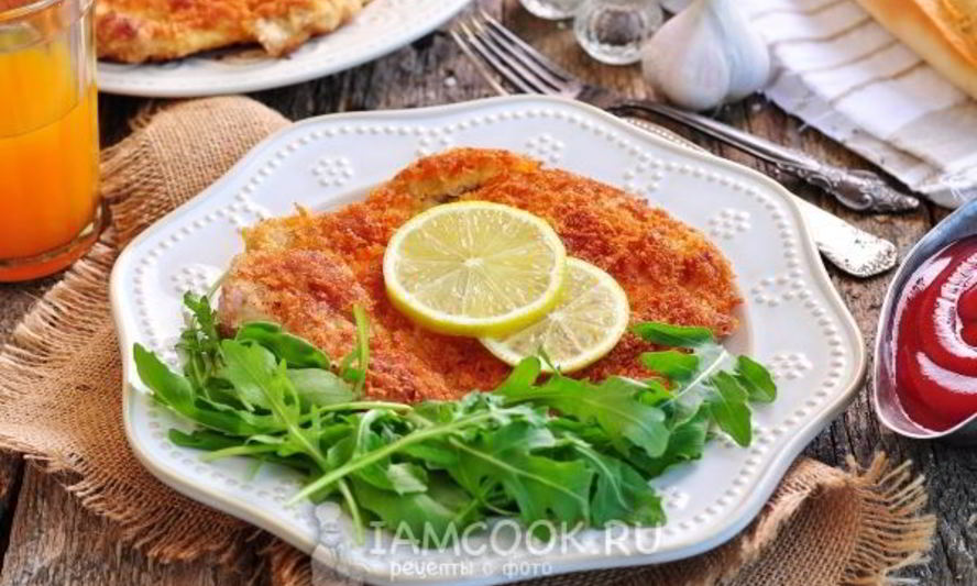 Рецепт шницеля из свиной корейки на кости