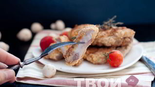 Шницель на сковороде