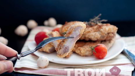 шницель на сковороде