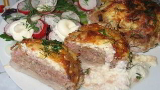 Шницель Нельсон в сливочном соусе