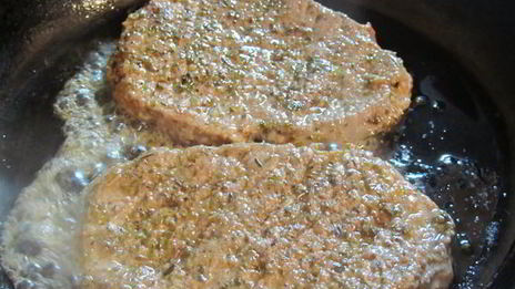 шницель по-флорентийски с шампиньонами