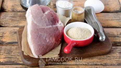шницель рубленый из свинины