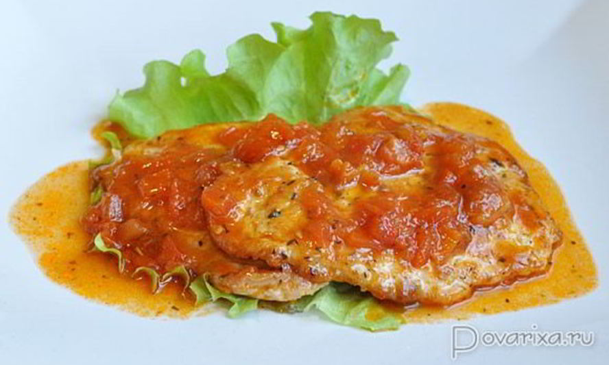 Рецепт шницелей в томатном соусе