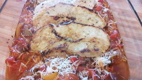 свиные шницели, запеченные в остром цыганском соусе