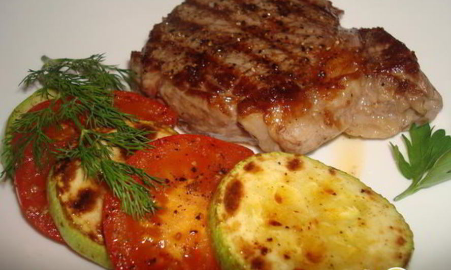 Рецепт рибая стейк с овощами гриль