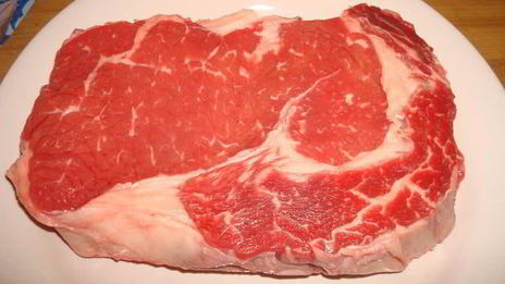 рибай стейк с овощами гриль