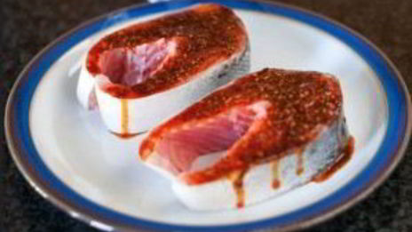 стейк из лосося на гриле