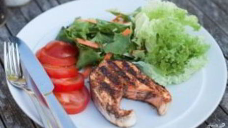 стейк из лосося на гриле