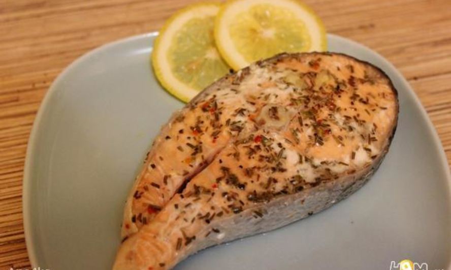 Рецепт стейка из лосося на пару