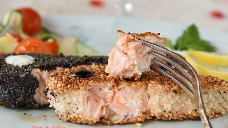 стейк из семги инь-янь