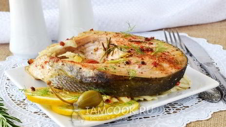 стейк лосося в духовке