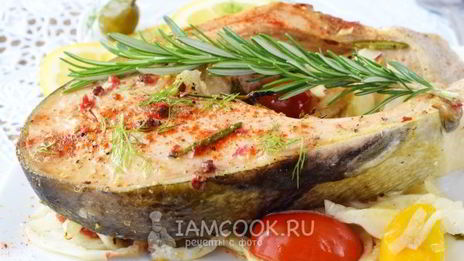 стейк лосося в духовке