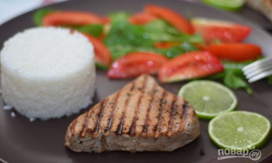 Рецепт стейка тунца на гриле