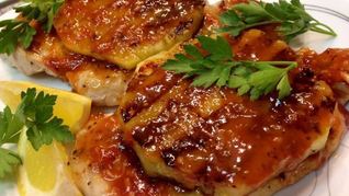 Свиной стейк-гриль с ананасом