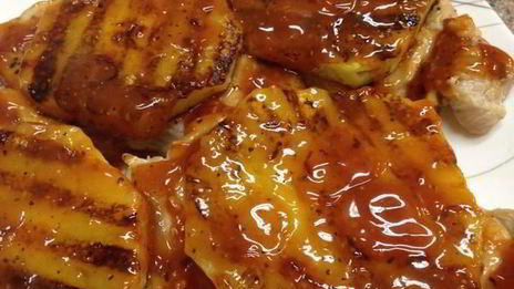 свиной стейк-гриль с ананасом