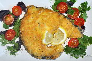 Жареные стейки акулы