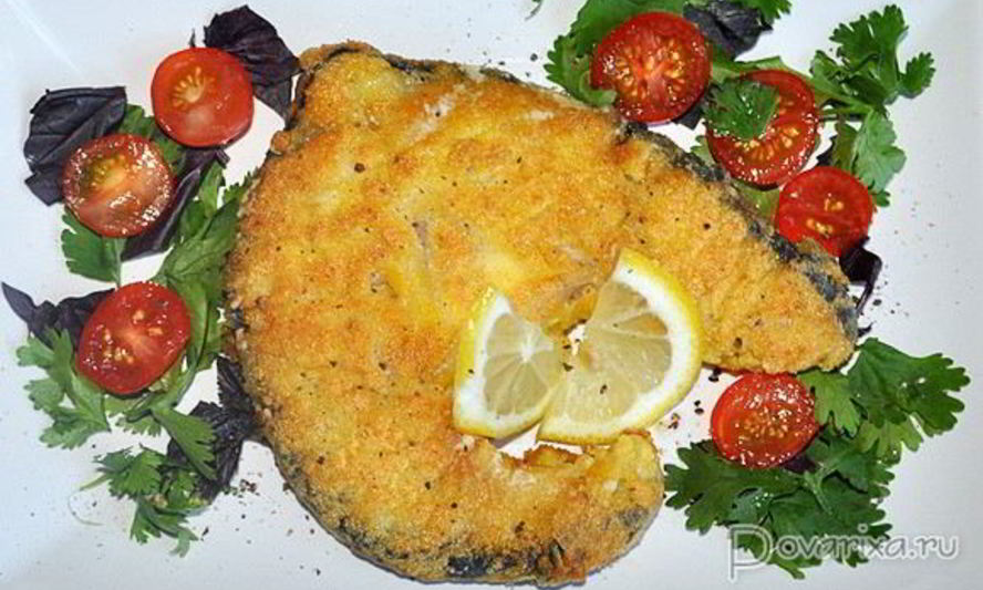 Рецепт жареных стейков акулы