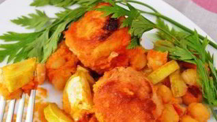 Тефтели с нутом и кабачком по-мароккански