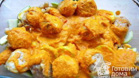 тефтели с нутом и кабачком по-мароккански