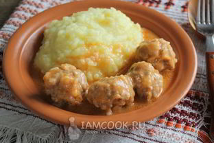 Тефтели с рисом с подливкой в мультиварке