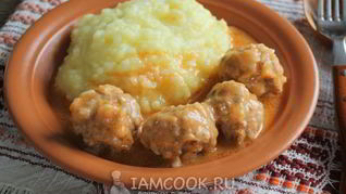 Тефтели с рисом с подливкой в мультиварке