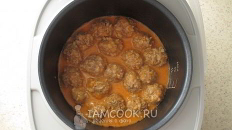 тефтели с рисом с подливкой в мультиварке