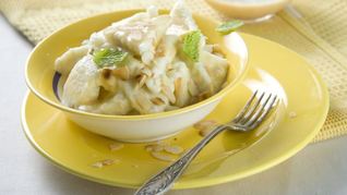 Ленивые вареники со сладким соусом