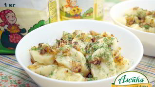 Постные ленивые вареники с картофелем