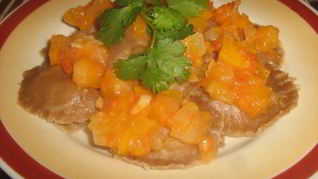 Ржаные вареники с тыквой на пару, постные