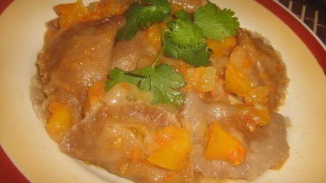 ржаные вареники с тыквой на пару, постные