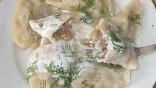 Вареники с капустой и мясом