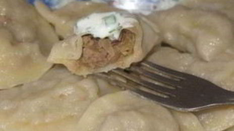 вареники с капустой и мясом
