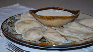 Вареники с красным творогом