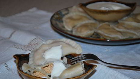 вареники с красным творогом