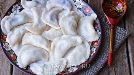 вареники с малиной