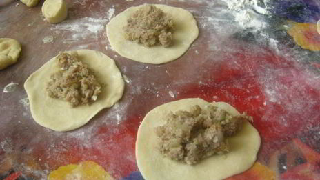 вареники с мясом и картофелем