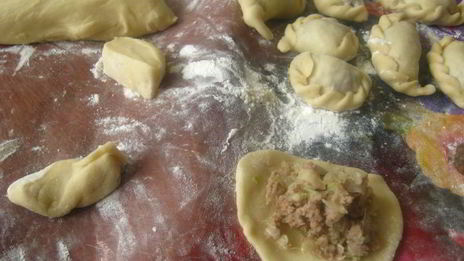 вареники с мясом и картофелем