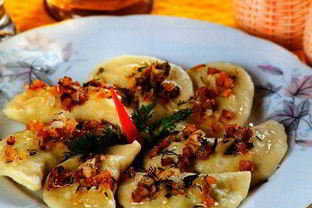 Вареники с салом и картошкой