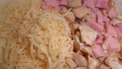 вареники с сыром и ветчиной